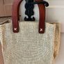 Hessian Bag With Wooden Handles Image 2