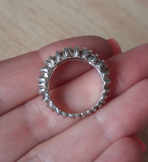 Safira silver ring size N