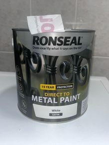 Ronseal metal paint - white 2.5 litre