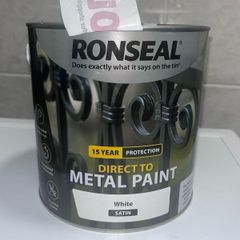 Ronseal metal paint - white 2.5 litre