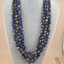 Vintage Venetian African Style Old Face Glass Beads Strands 20 inches Image 6