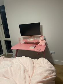 Ergonomic Pink Gaming Desk