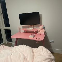 Ergonomic Pink Gaming Desk