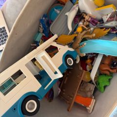 Box of playmobil