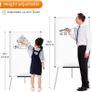 VIZ-PRO Flipchart Easel Whiteboard, Magnetic Portable Dry Wipe Board 90 x 60 cm, Tripod White Board Height Adjustable Image 2