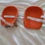 Heavy-Duty Rubber Work Knee Pads (Bright Orange) Image 3