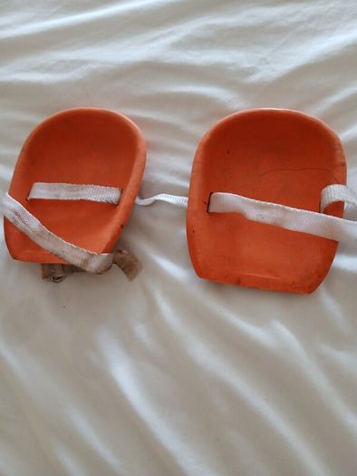 Heavy-Duty Rubber Work Knee Pads (Bright Orange)