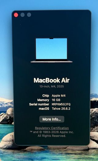 MacBook Air 13-inch M4, 16 GB, 512 GB, Midnight, 13 cycles