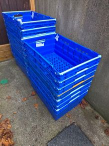 16 x Stacking Nesting Crate Ventilated