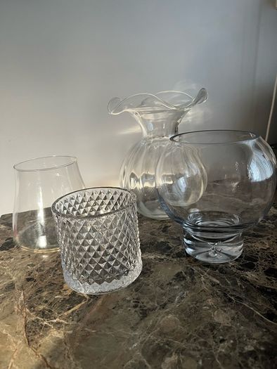 Joblot of glass vases