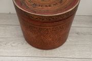 Old Asian Chinese Lacquer Hat Box