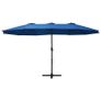 Outdoor Parasol with Aluminium Pole 460x270 cm Blue Image 2