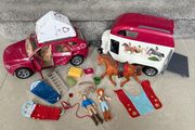 Schleich Horse Club Horse with Car And Trailer Playset