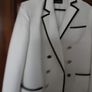 ladies jcream /Black trimmed jacket Image 3