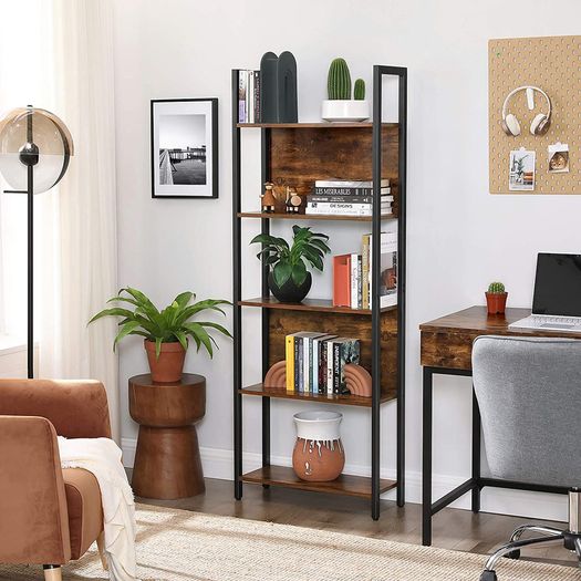 Bookcase, Kitchen Shelf, Standing Shelf with 5 Open Shelves