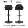 Rica Barstool with Footrest - Midnight Blue Image 2