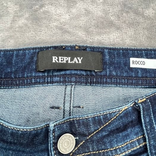 Replay Mens Rocco Jeans W34 L31 Indigo - Zip Fly