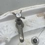 Vintage bathroom sink and pedestal Image 3