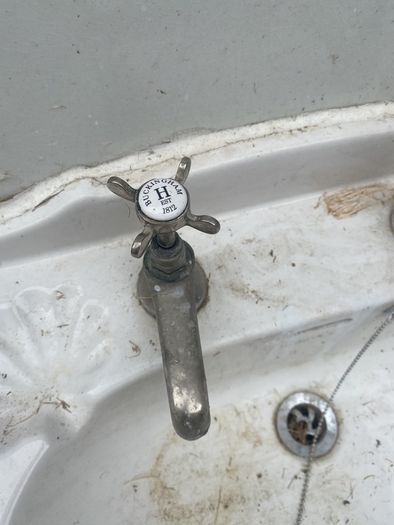 Vintage bathroom sink and pedestal