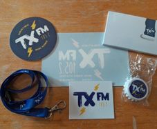 a full set of TXFM merch! Radio memorabilia,  collectable, merchandise, TXFM 105.2, Irish, Ireland, Dublin Radio.