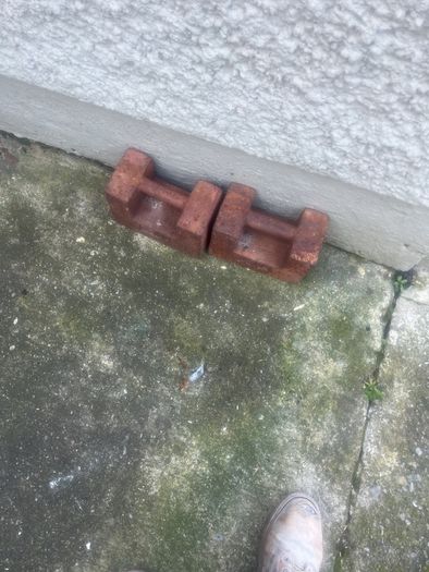 2. 25 kg weights. Great door stops