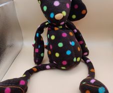 Jellycat Les Animals Le Dog Polka Dot Brown Rare & Retired Unusual Jellycat