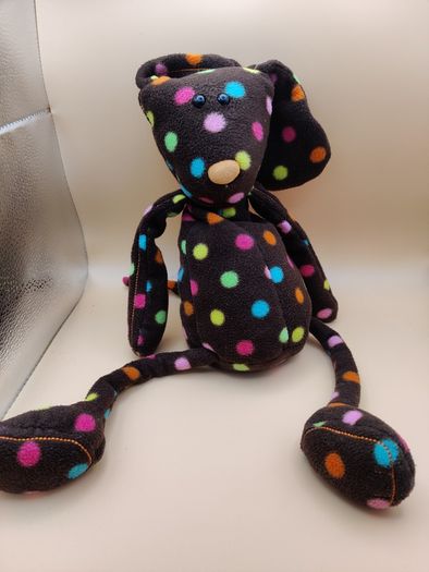 Jellycat Les Animals Le Dog Polka Dot Brown Rare & Retired Unusual Jellycat