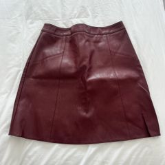 Burgundy Mini Skirt