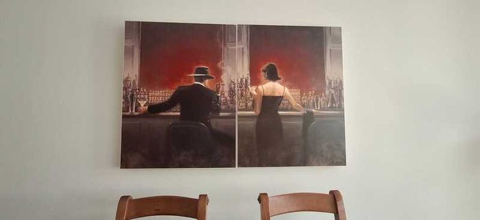 Evening Lounge Canvas by Brent Lynch Art