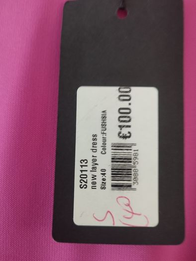 Peruggi Dress (size 40) - fushsia (never worn)