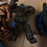 Vintage 80s Action Figure Lot MOTU Skeletor Merman, Rock Lords Granite, Super Naturals Hologram Image 6