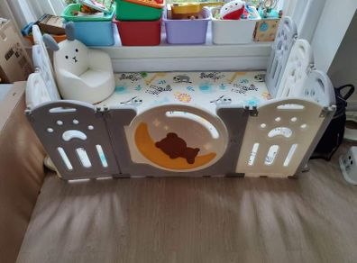 Bezou bear baby playpen foldable panel