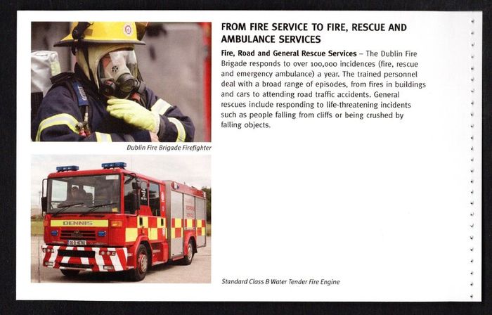 2012 Ireland 150th Anniversary of the Dublin Fire Brigade (DFB) Commemorative Stamp Booklet Mint Never Hinged (MNH)