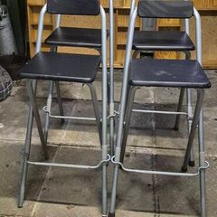 Folding Bar Stools x 4