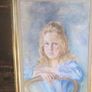 a large oil painting on canvas of a youg girl signed SHIEL Image 2