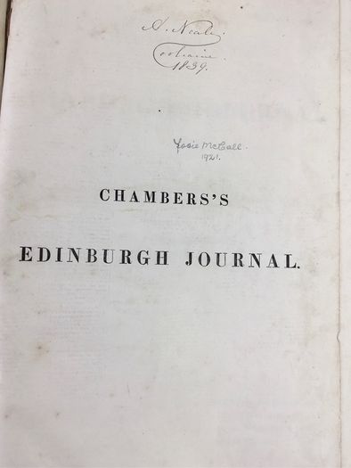 Rare antique Chambers Edinburgh journal 1838 Vol VI