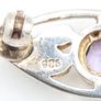 Silver Amethyst Brooch Image 4