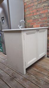 Freestanding Bathroom Vanity Unit - Marble Top, Undermount Sink & Chrome Tap Included
