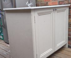 Freestanding Bathroom Vanity Unit - Marble Top, Undermount Sink & Chrome Tap Included