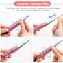 Electric Nail Files,Professional Electric Nail Drill 30000 RPM Efile Buffer Manicure Grinder Tool for Acrylic Gel Nails with Nail Drill Bits Set and Sanding Bands (Pink) Image 3