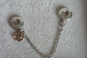 Pandora Family Heart safety chain charm very good condition hallmarked
