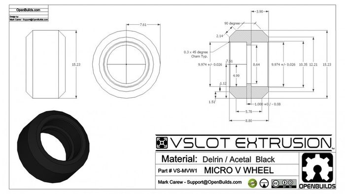 V wheel Mini Kit Polycarbonate