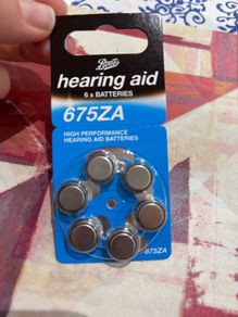 6 x 675za Hearing Aid Batteries, New, Opened Pack