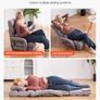 Floor Gaming Chair with 5 Position Adjustable Backrest Folding Sofa Chair with Armrests Gray Image 7