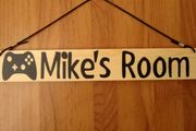 Personalised Wooden Boy Girl Kids Children Game Room Name Sign Plaque