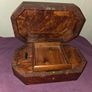 Vintage hand made Thuya Burl Wood Jewellery Box Image 10