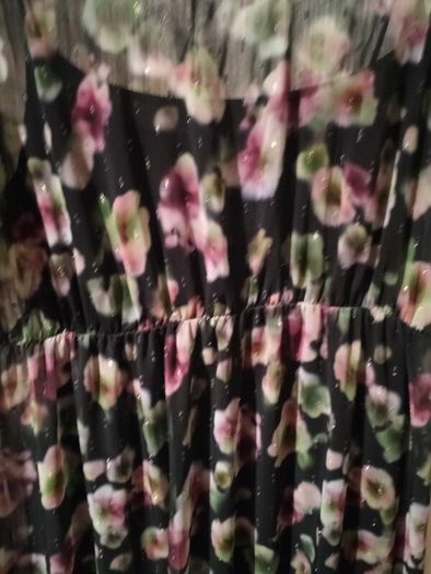 Yours London curve Plus Size Black Floral Print Maxi Smock Dress. Like new.