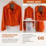 Orange Faux-Suede Jacket Image 5