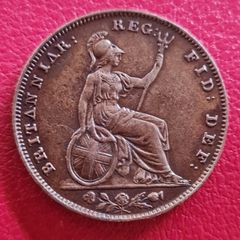 1854 United Kingdom 1 Farthing - Victoria 1st portrait coin