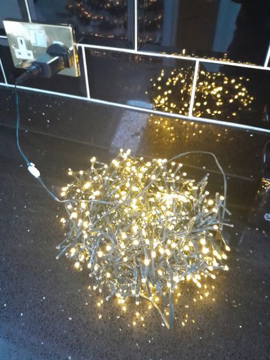 Warm white Christmas lights